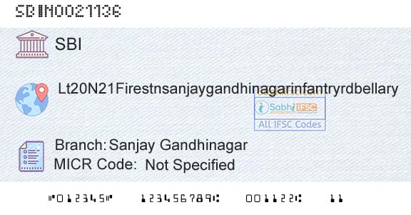 State Bank Of India Sanjay GandhinagarBranch 