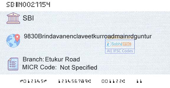 State Bank Of India Etukur RoadBranch 