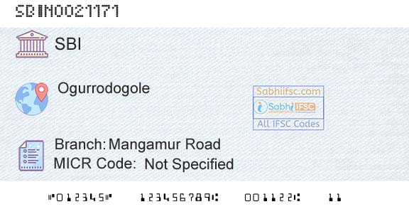 State Bank Of India Mangamur RoadBranch 