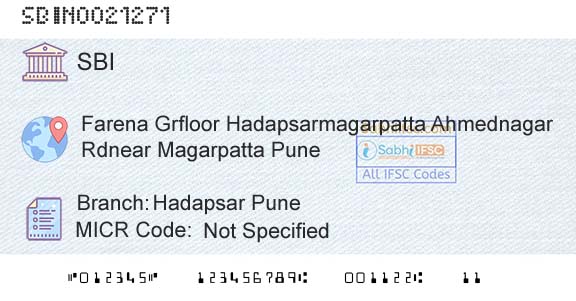 State Bank Of India Hadapsar PuneBranch 