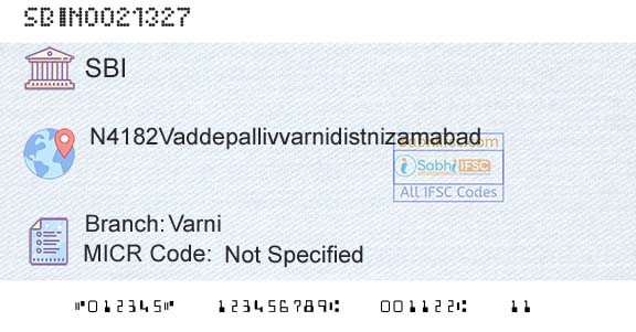 State Bank Of India VarniBranch 