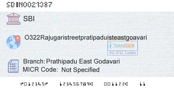 State Bank Of India Prathipadu East GodavariBranch 