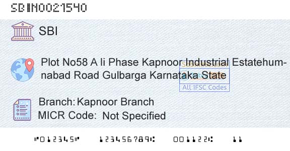 State Bank Of India Kapnoor BranchBranch 