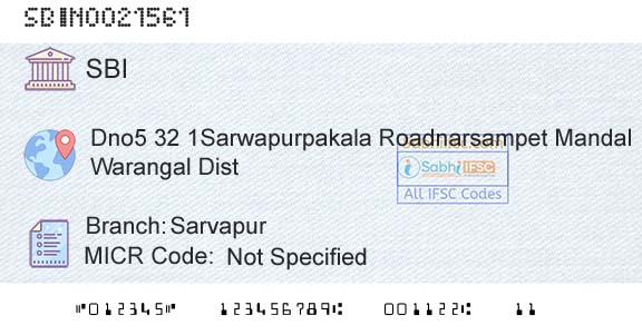 State Bank Of India SarvapurBranch 
