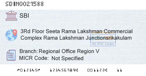 State Bank Of India Regional Office Region VBranch 