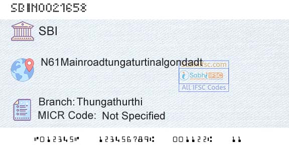 State Bank Of India ThungathurthiBranch 