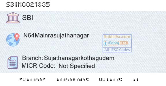 State Bank Of India SujathanagarkothagudemBranch 