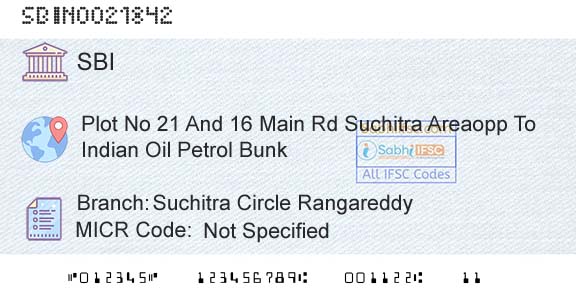 State Bank Of India Suchitra Circle RangareddyBranch 