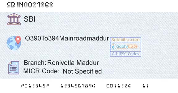 State Bank Of India Renivetla MaddurBranch 