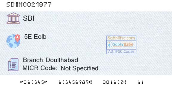 State Bank Of India DoulthabadBranch 