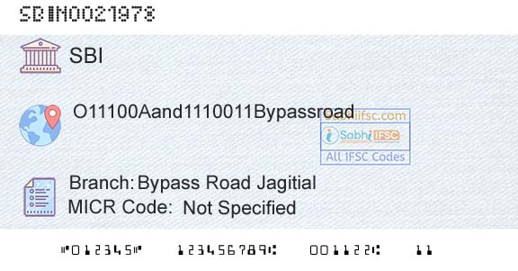 State Bank Of India Bypass Road JagitialBranch 