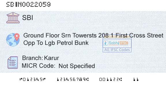 State Bank Of India KarurBranch 