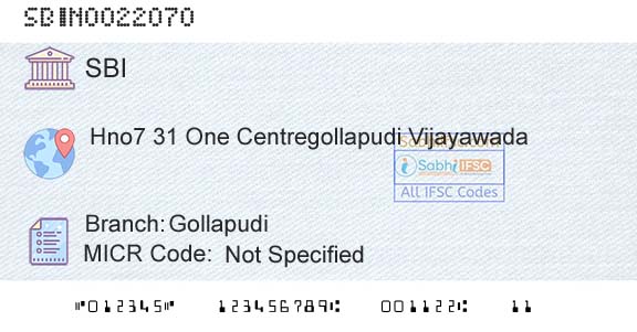 State Bank Of India GollapudiBranch 