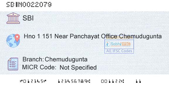 State Bank Of India ChemuduguntaBranch 