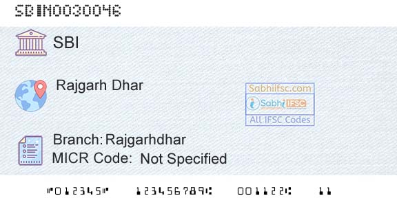 State Bank Of India Rajgarh[dhar]Branch 