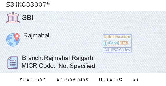 State Bank Of India Rajmahal RajgarhBranch 