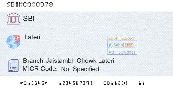 State Bank Of India Jaistambh Chowk LateriBranch 