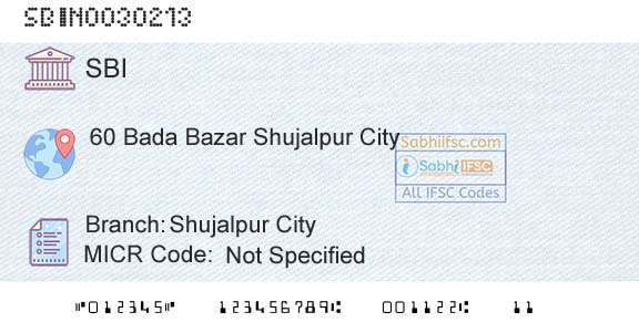State Bank Of India Shujalpur CityBranch 