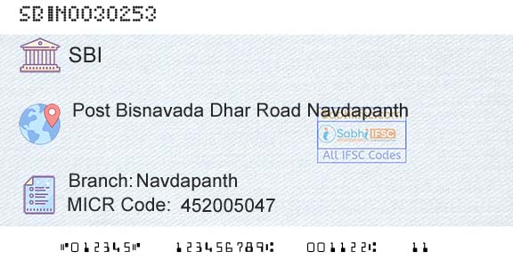 State Bank Of India NavdapanthBranch 