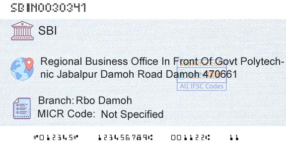 State Bank Of India Rbo DamohBranch 