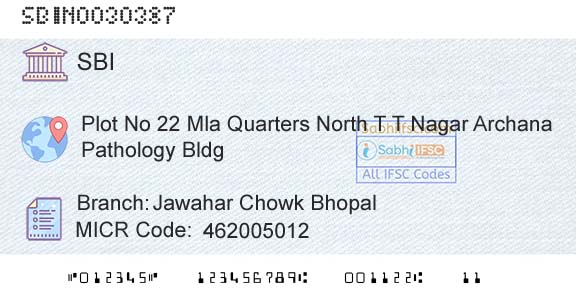 State Bank Of India Jawahar Chowk BhopalBranch 
