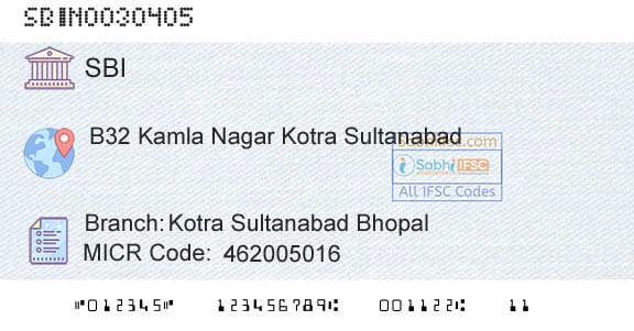 State Bank Of India Kotra Sultanabad BhopalBranch 