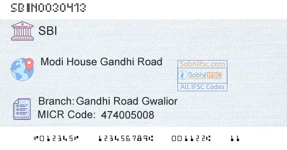 State Bank Of India Gandhi Road GwaliorBranch 