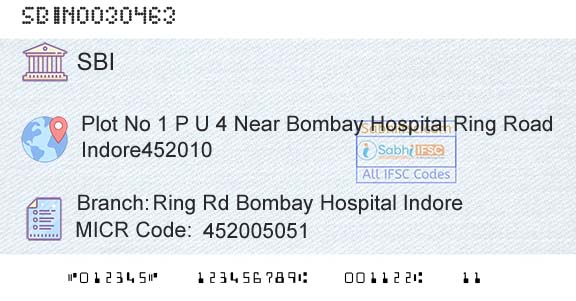 State Bank Of India Ring Rd Bombay Hospital IndoreBranch 