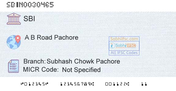 State Bank Of India Subhash Chowk PachoreBranch 