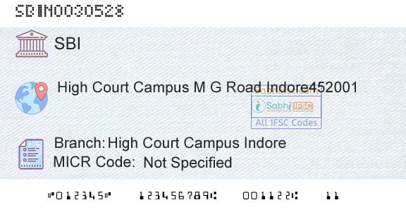State Bank Of India High Court Campus IndoreBranch 