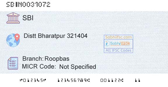 State Bank Of India RoopbasBranch 