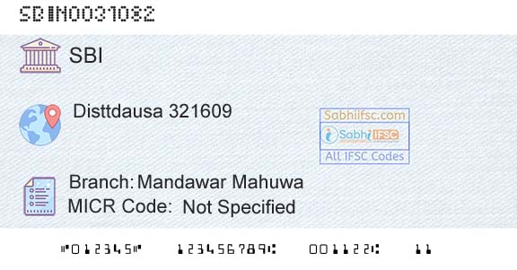 State Bank Of India Mandawar MahuwaBranch 