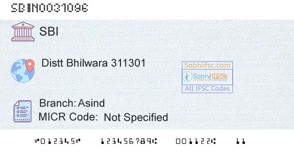 State Bank Of India AsindBranch 
