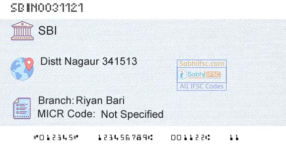 State Bank Of India Riyan BariBranch 
