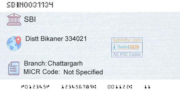 State Bank Of India ChattargarhBranch 