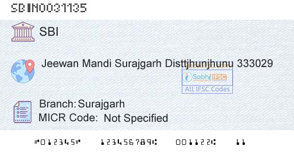 State Bank Of India SurajgarhBranch 