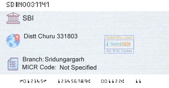 State Bank Of India SridungargarhBranch 
