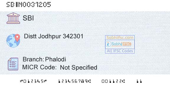 State Bank Of India PhalodiBranch 