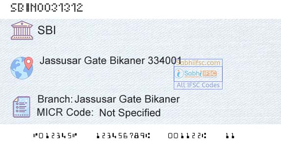 State Bank Of India Jassusar Gate BikanerBranch 