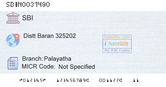 State Bank Of India PalayathaBranch 
