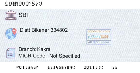 State Bank Of India KakraBranch 