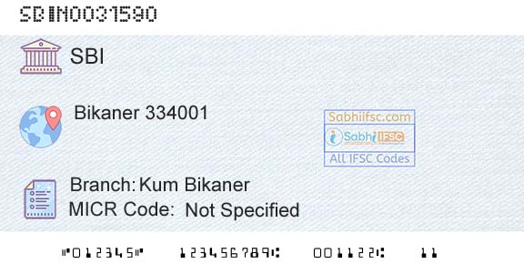 State Bank Of India Kum BikanerBranch 