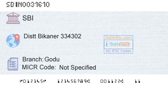 State Bank Of India GoduBranch 
