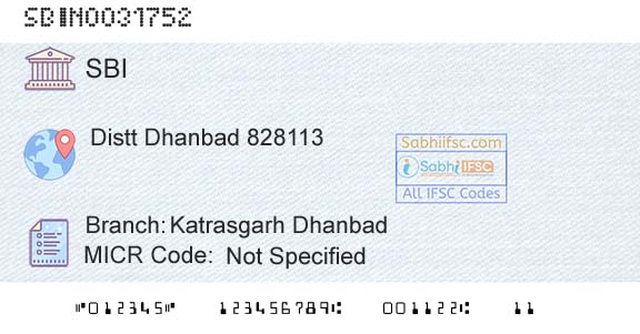 State Bank Of India Katrasgarh DhanbadBranch 