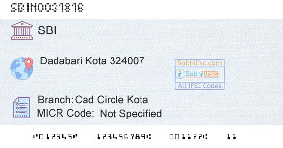 State Bank Of India Cad Circle KotaBranch 