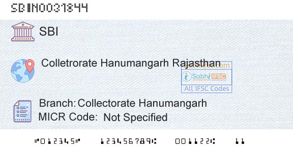 State Bank Of India Collectorate HanumangarhBranch 