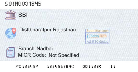 State Bank Of India NadbaiBranch 