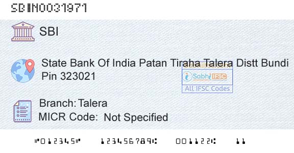 State Bank Of India TaleraBranch 