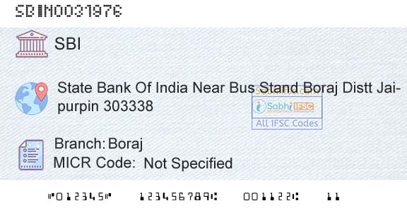State Bank Of India BorajBranch 