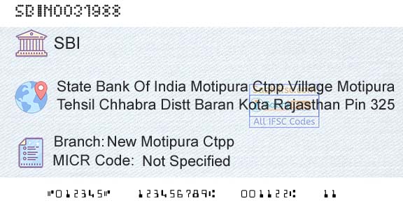 State Bank Of India New Motipura CtppBranch 